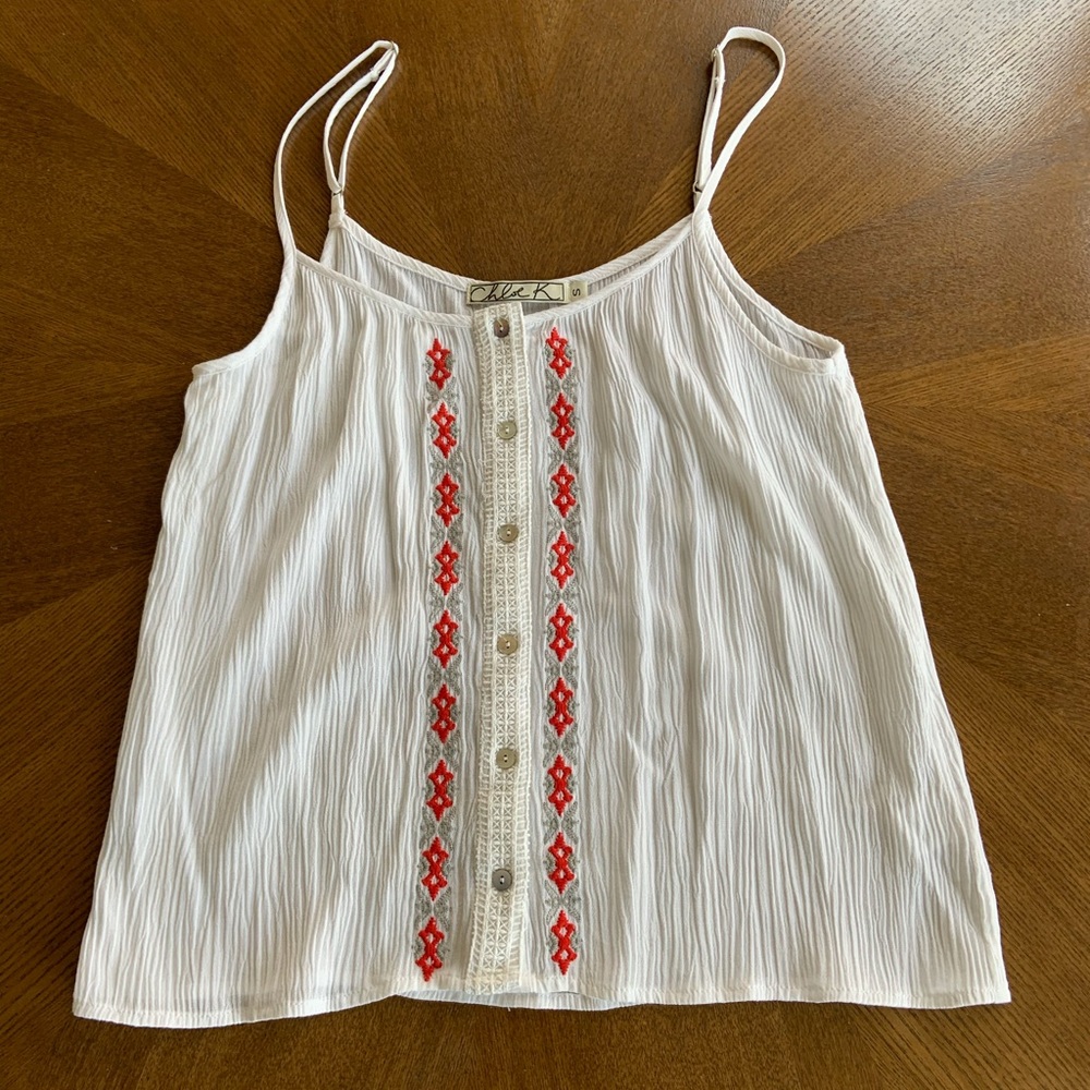 Chloe K white tank top S